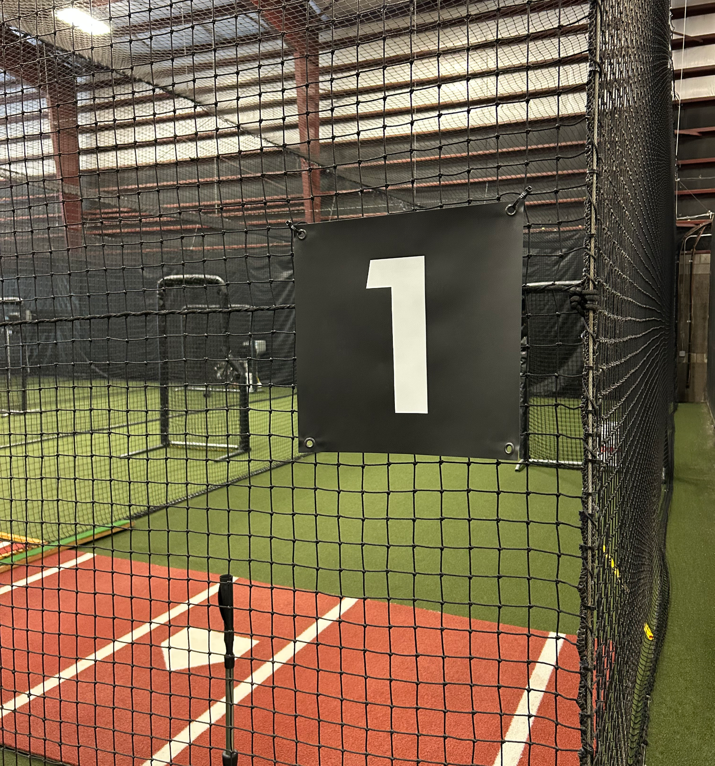 Flex Vinyl 15" x 15" Batting Cage Number Signs (3-PACK)