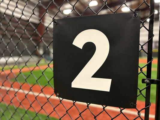 Flex Vinyl 15" x 15" Batting Cage Number Signs (3-PACK)