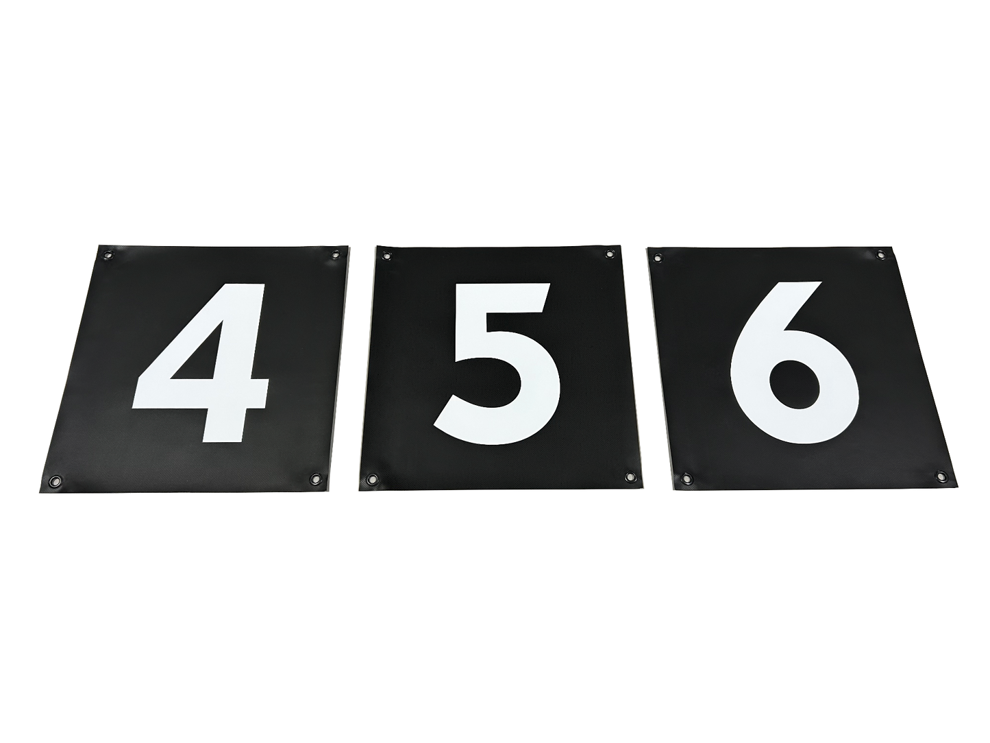 Flex Vinyl 15" x 15" Batting Cage Number Signs (3-PACK)