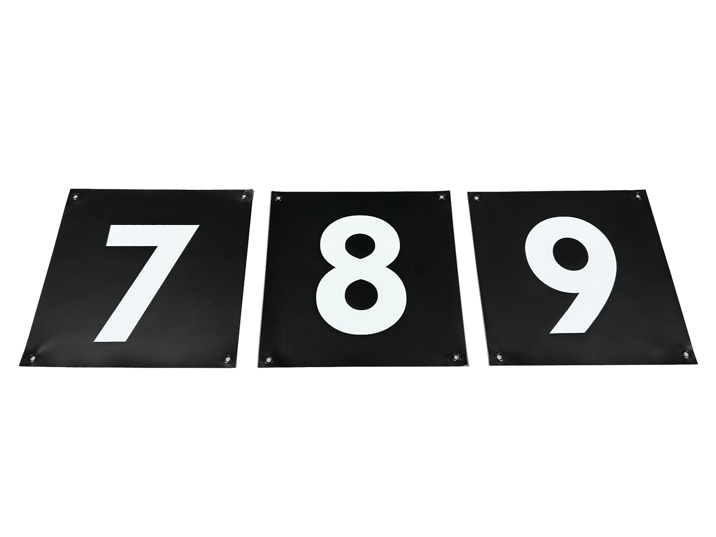 Flex Vinyl 15" x 15" Batting Cage Number Signs (3-PACK)