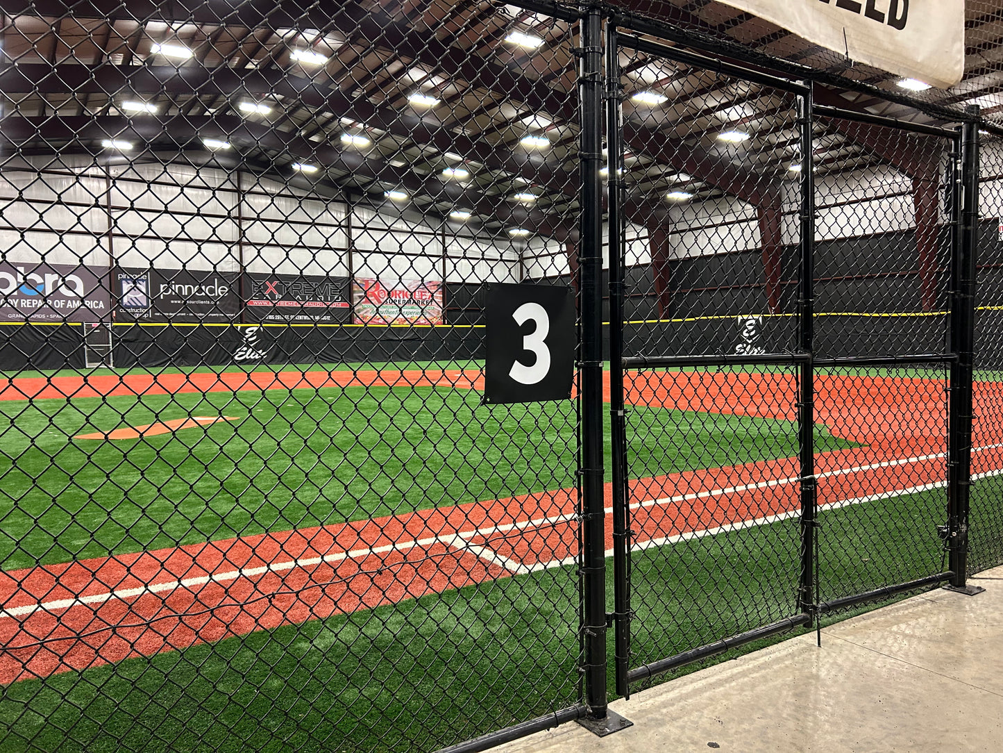 Flex Vinyl 15" x 15" Batting Cage Number Signs (3-PACK)