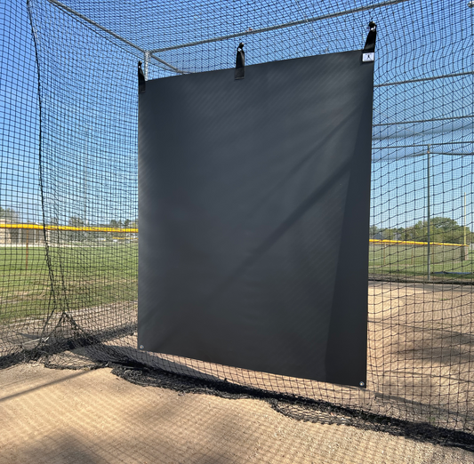 Vinyl Baseball Backstop 4' x 5' Super-Duty 42 OZ Vinyl - Weight 6lbs
