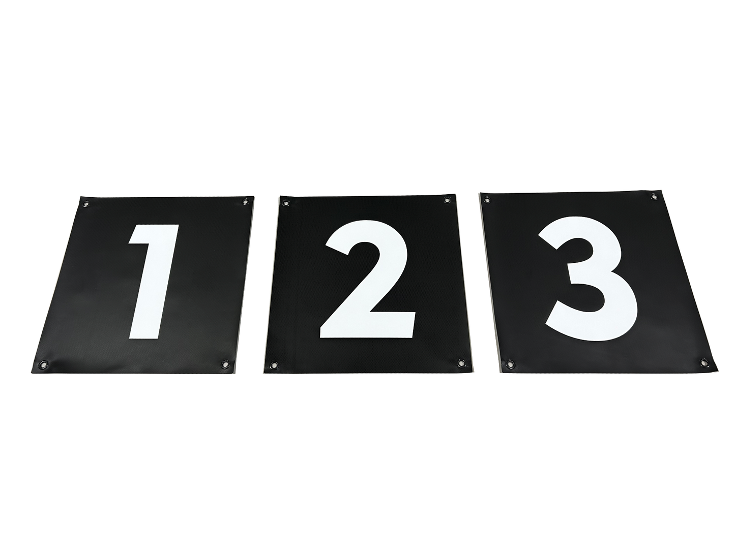 Flex Vinyl 15" x 15" Batting Cage Number Signs (3-PACK)