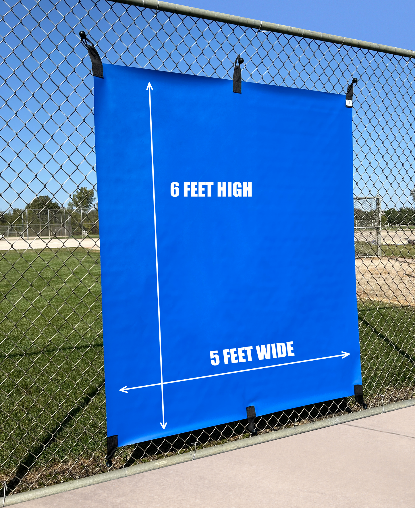 5' x 6' - OUTDOOR Batting Cage Backstop • 6 Point Fastener Model