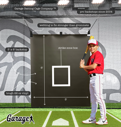 5' x 6' - Strike Zone Box™ - Vinyl Baseball Batting Cage Backstop