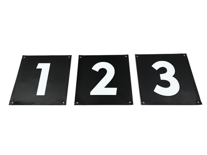 Flex Vinyl 15" x 15" Batting Cage Number Signs (3-PACK)